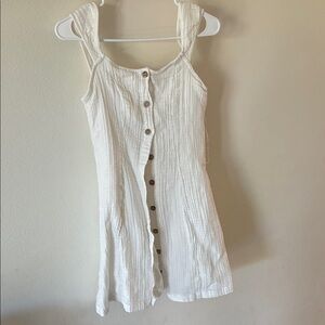Roxy Gauze white dress with buttons
